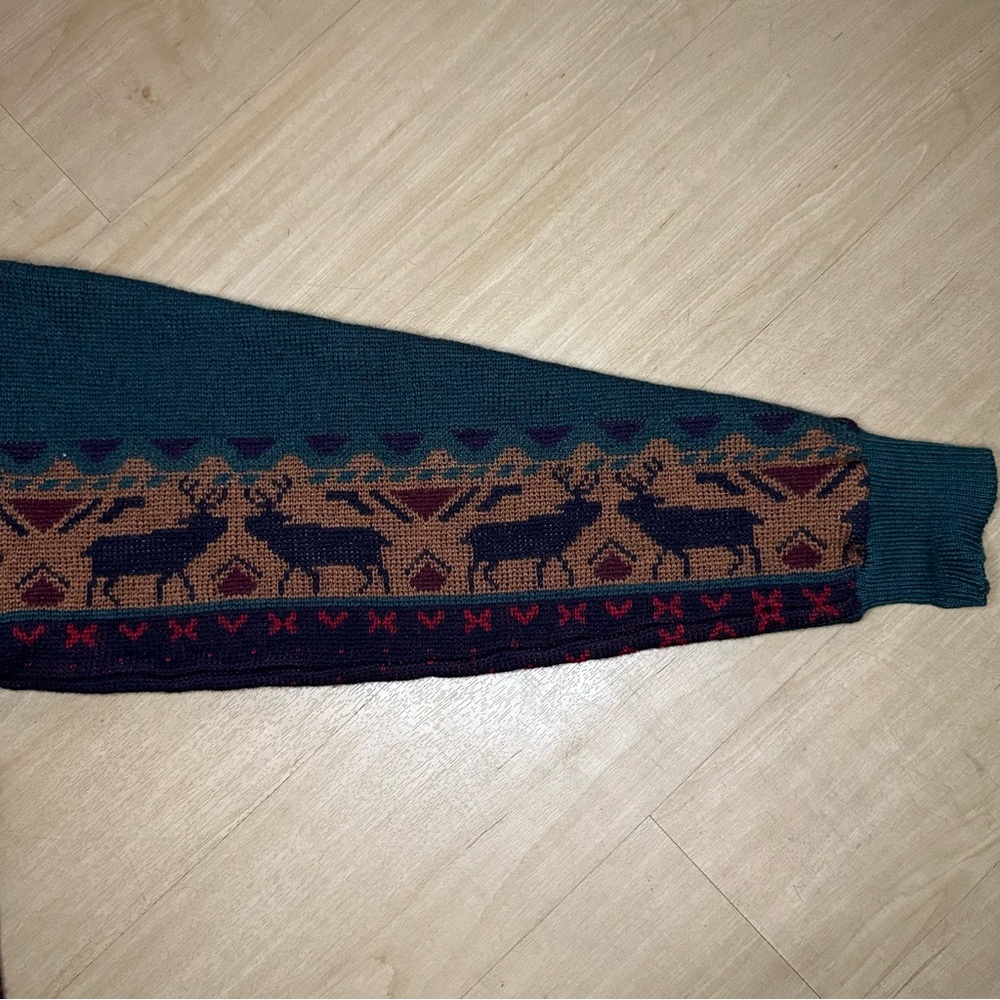 Rare Vintage Pendleton Sweater Nordic Deer Men’s Size X-Large Made In USA - Picture 4 of 11
